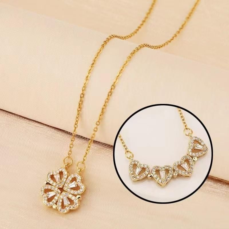 Lucky Heart Clover Convertible Necklace