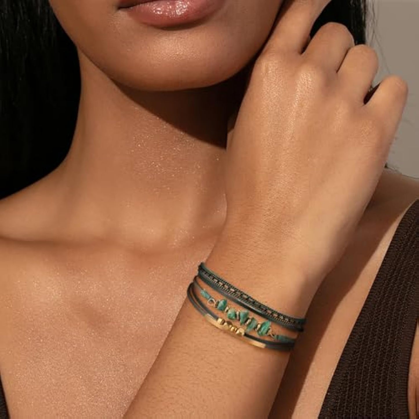 Boho Leather Wrap Bracelet