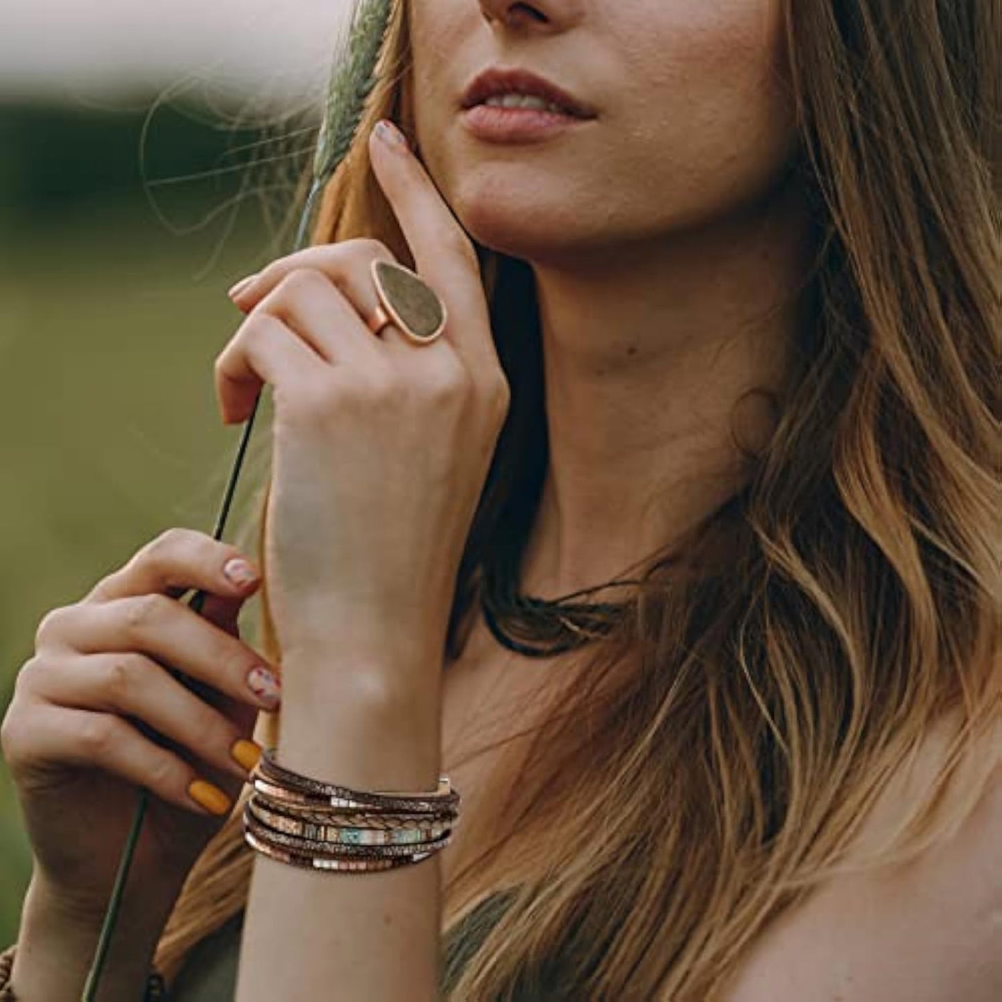 Boho Leather Wrap Bracelet