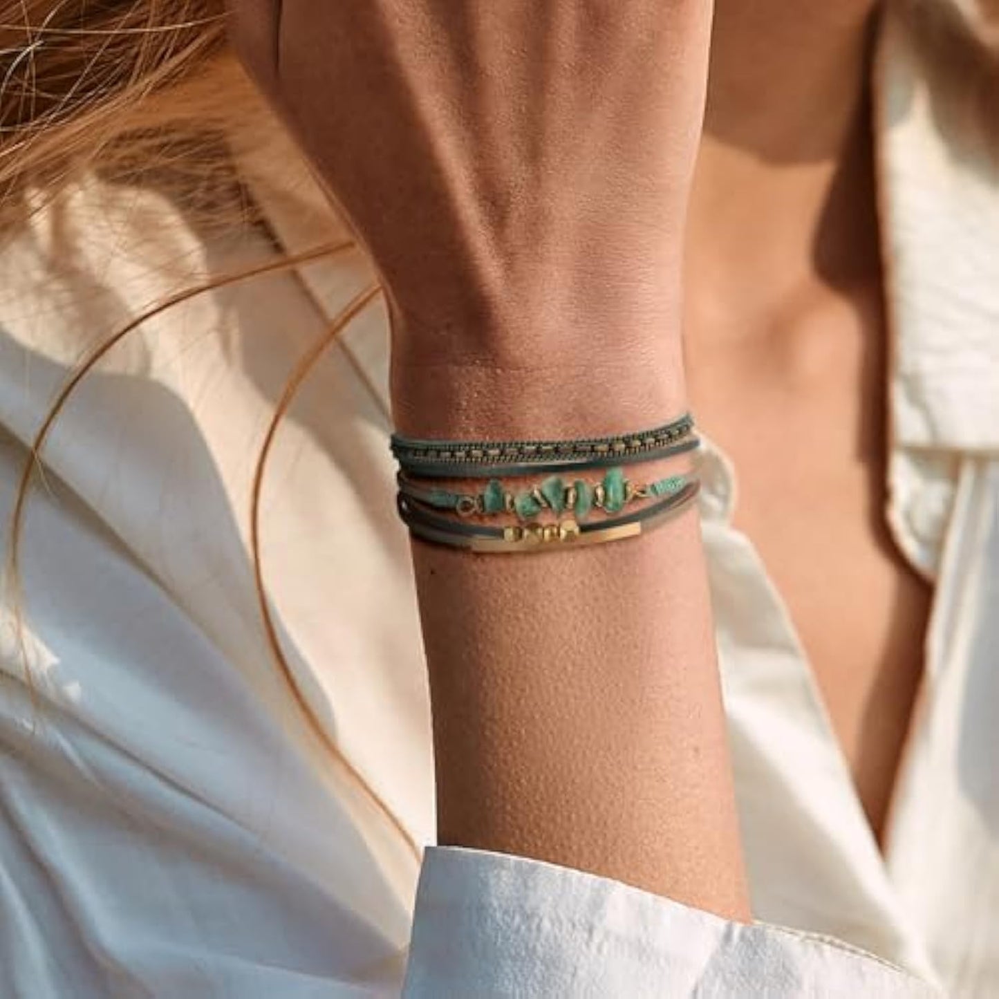 Boho Leather Wrap Bracelet
