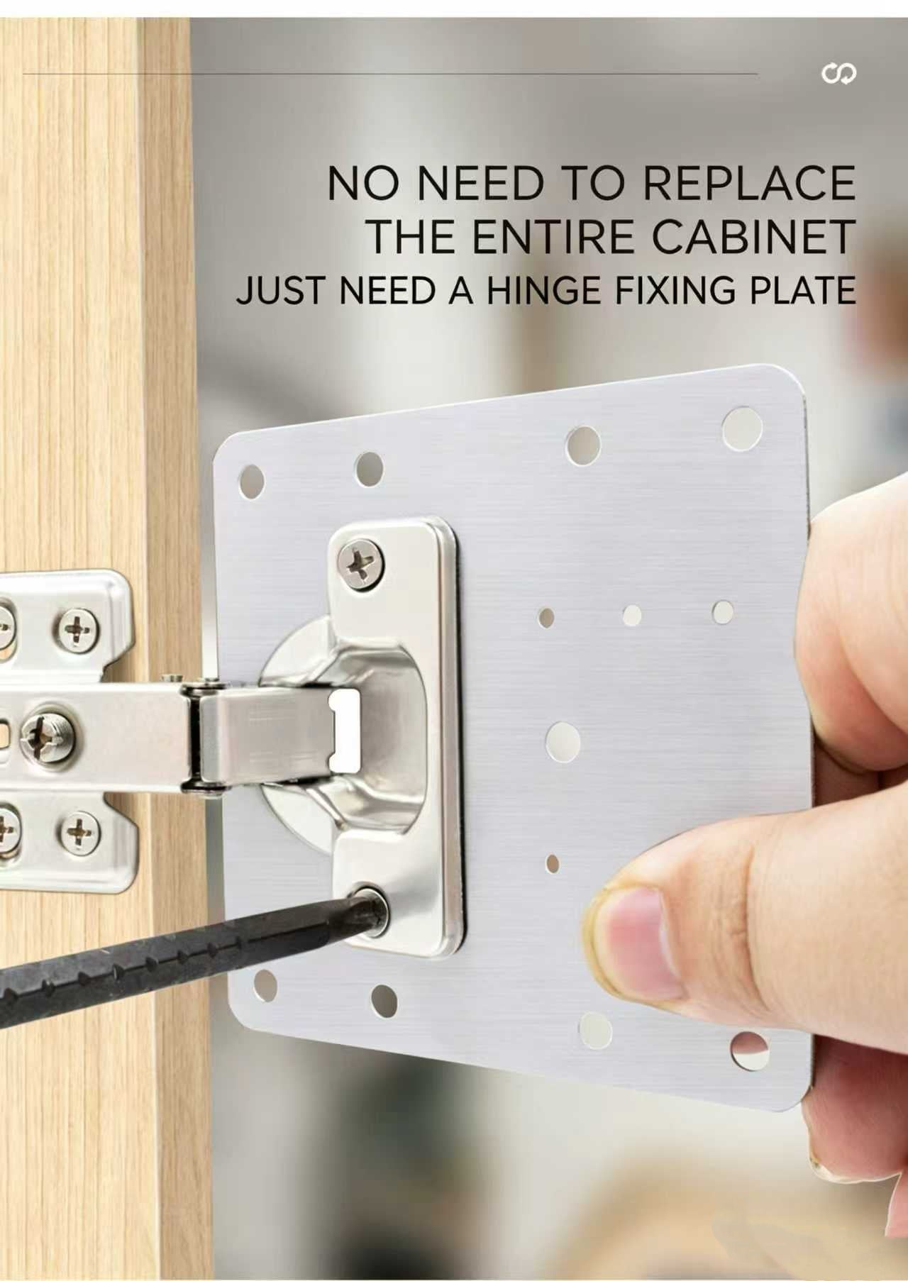 Heavy Duty Stainless Steel Cabinet Hinge Repair Kit