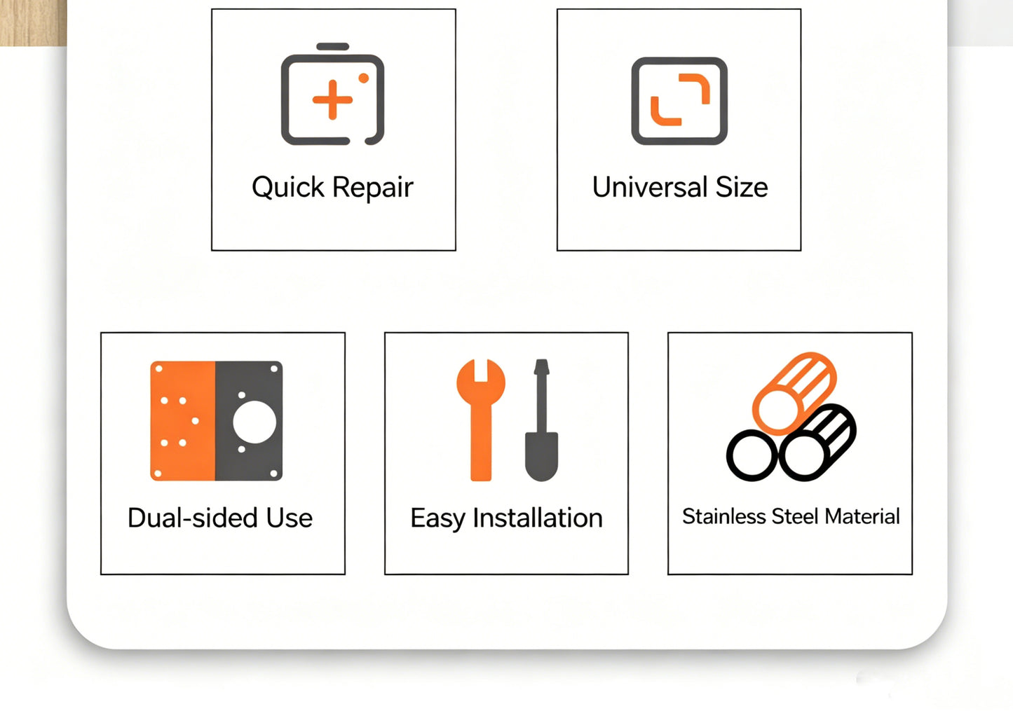 Heavy Duty Stainless Steel Cabinet Hinge Repair Kit