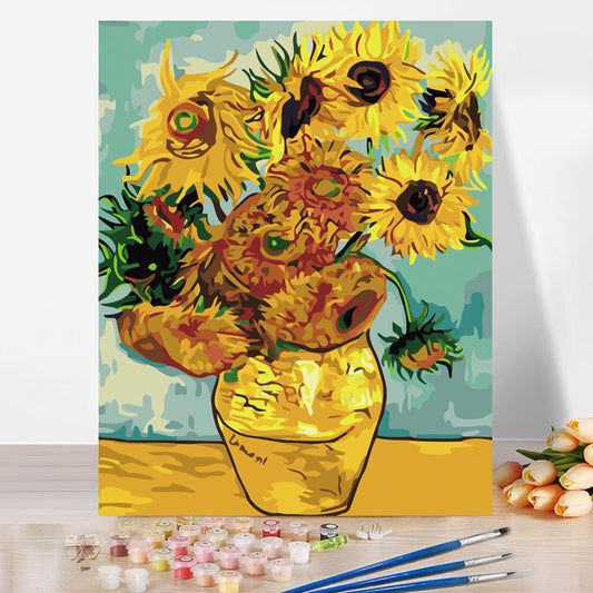 Van Gogh Style Sunflowers Paint by Numbers Kit