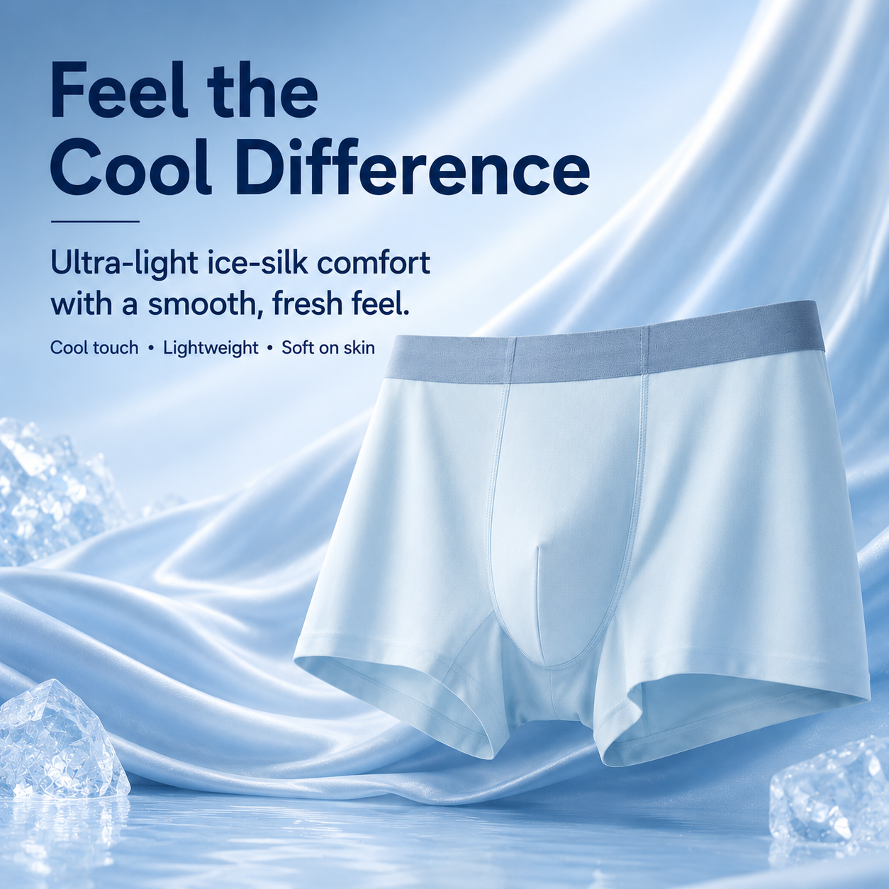 Men's Ice Silk Underwear Boxer Briefs