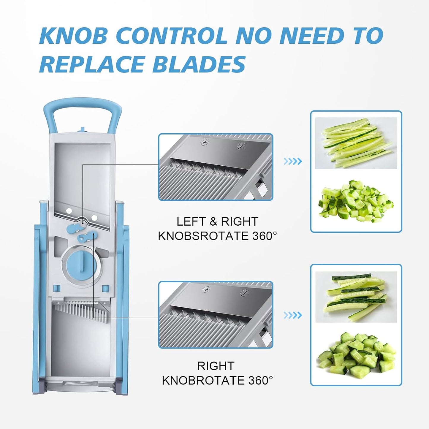 Safe Mandoline Slicer 5 in 1 Vegetable Chopper