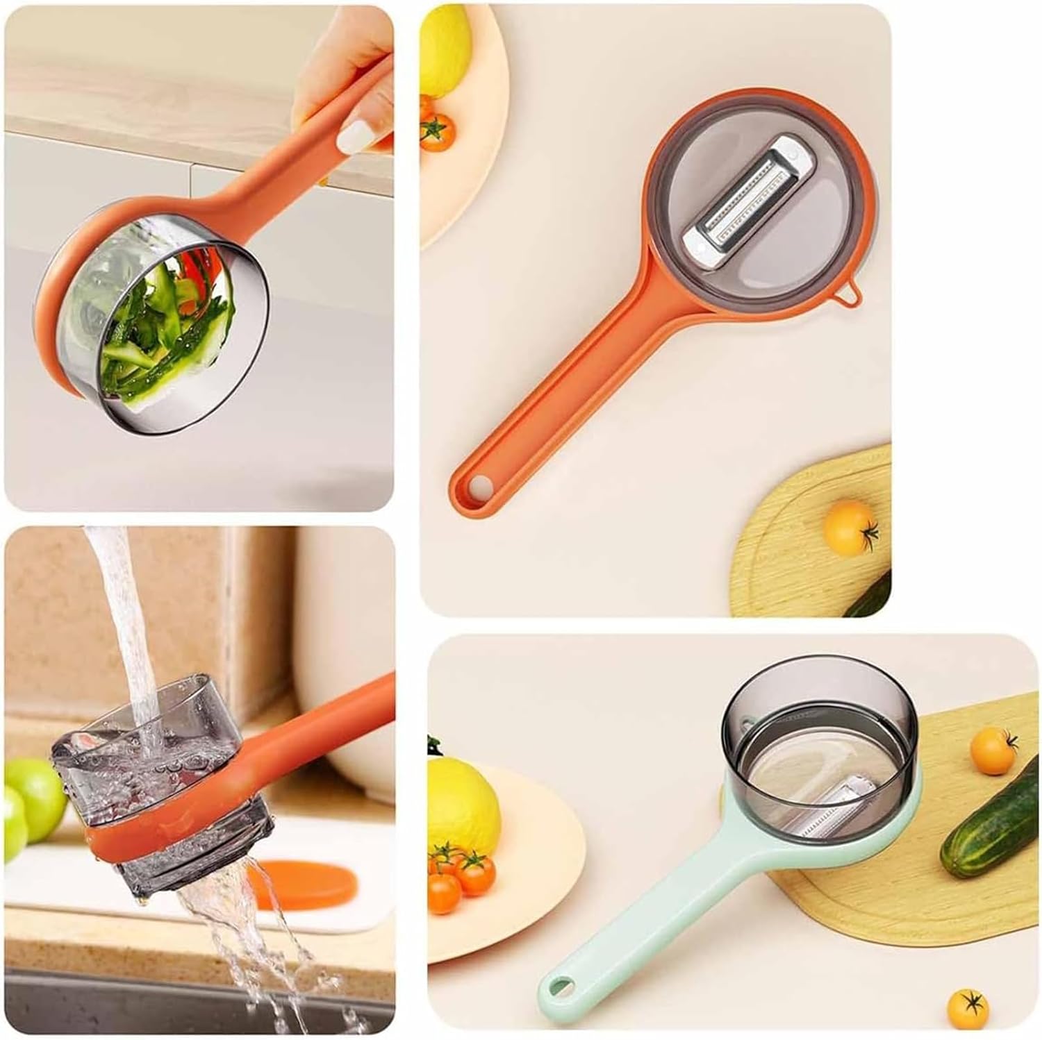 Kitchen Fruit Peeler with Box – No Mess, Easy Storage