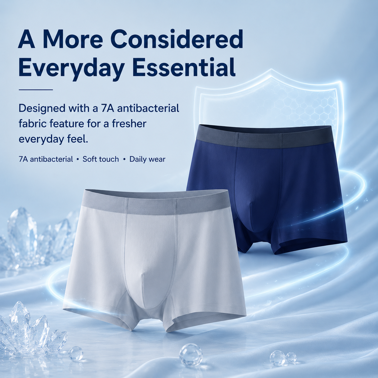 Men's Ice Silk Underwear Boxer Briefs