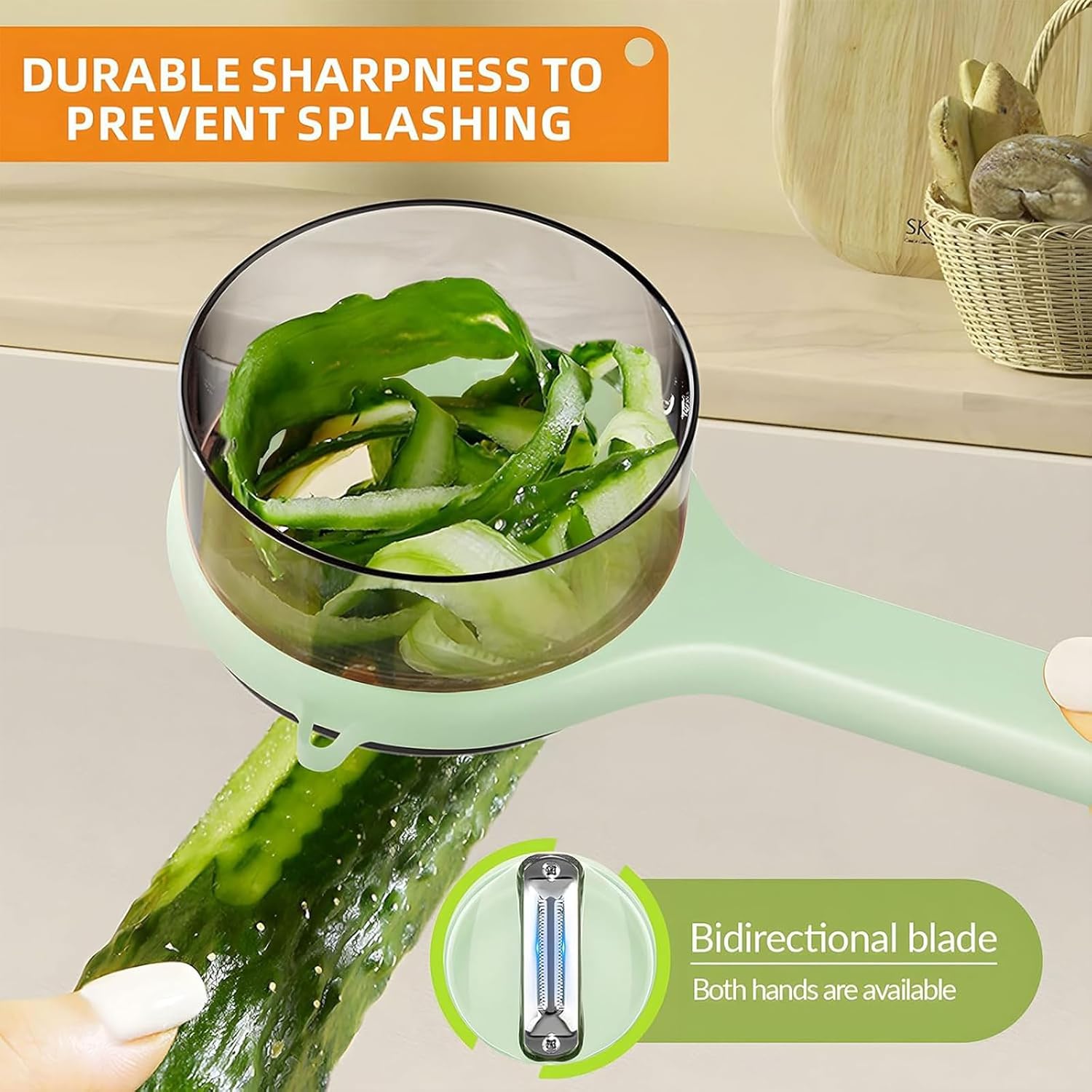 Kitchen Fruit Peeler with Box – No Mess, Easy Storage