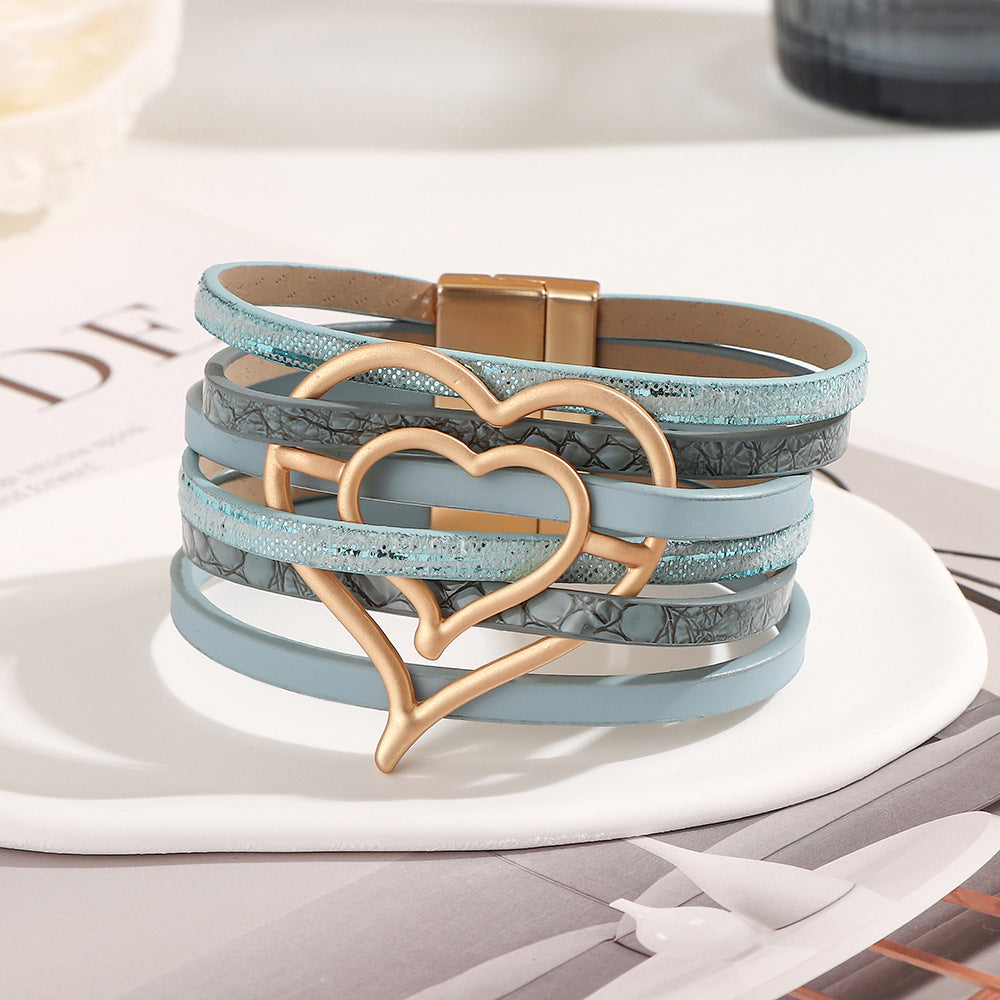 Boho Leather Wrap Bracelet