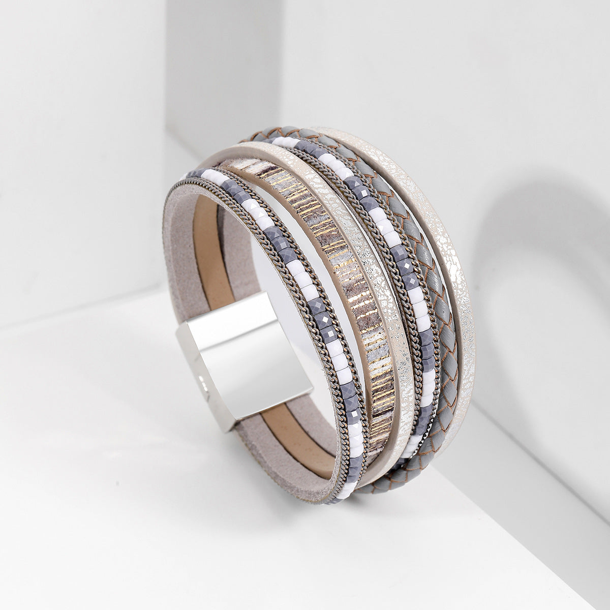 Boho Leather Wrap Bracelet