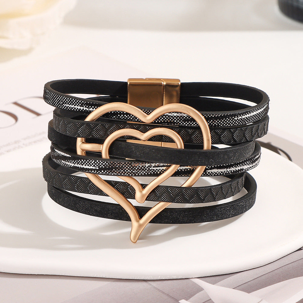 Boho Leather Wrap Bracelet