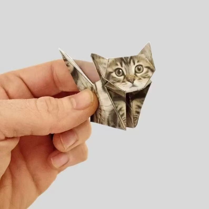 50 Sheets DIY Origami Cat Paper Kit