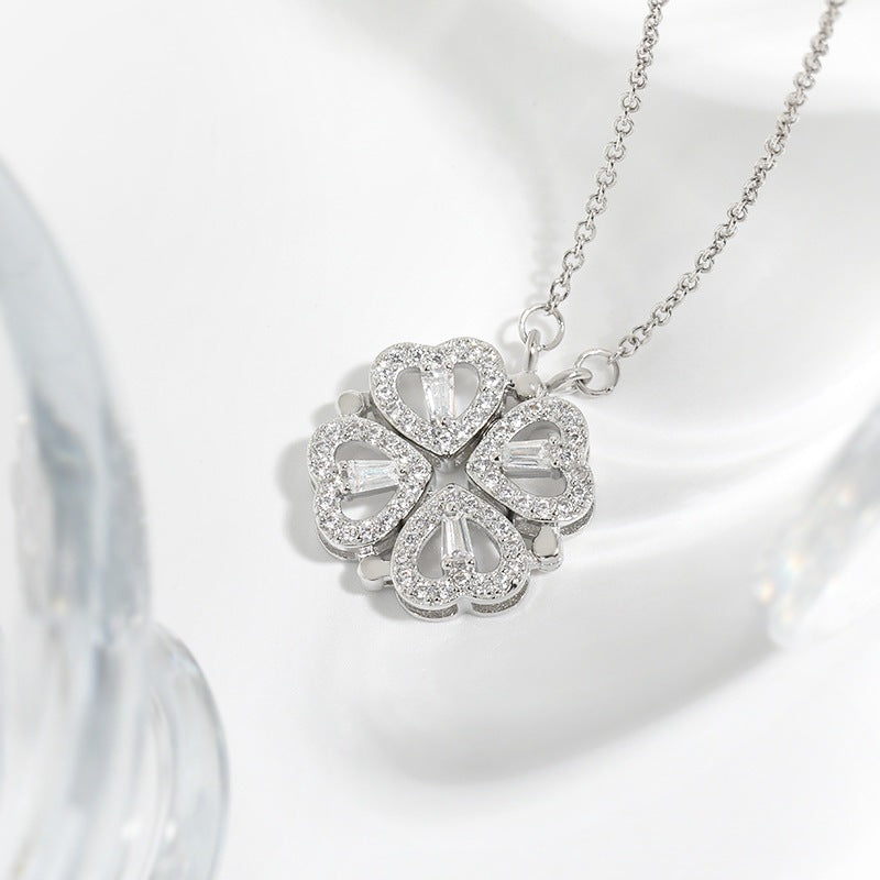 Lucky Heart Clover Convertible Necklace
