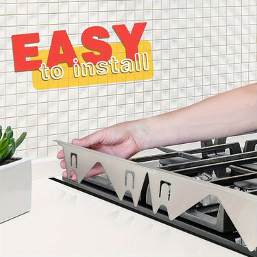 Stove Gap Covers – Silicone & Stainless Steel Kitchen Gap Filler (2 Pack, Easy Clean & Heat Resistant)