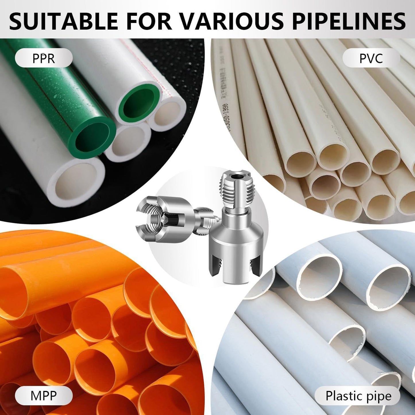 Multi-Purpose Pipe Threader Tool for Quick & Easy Pipe Thread Cutting