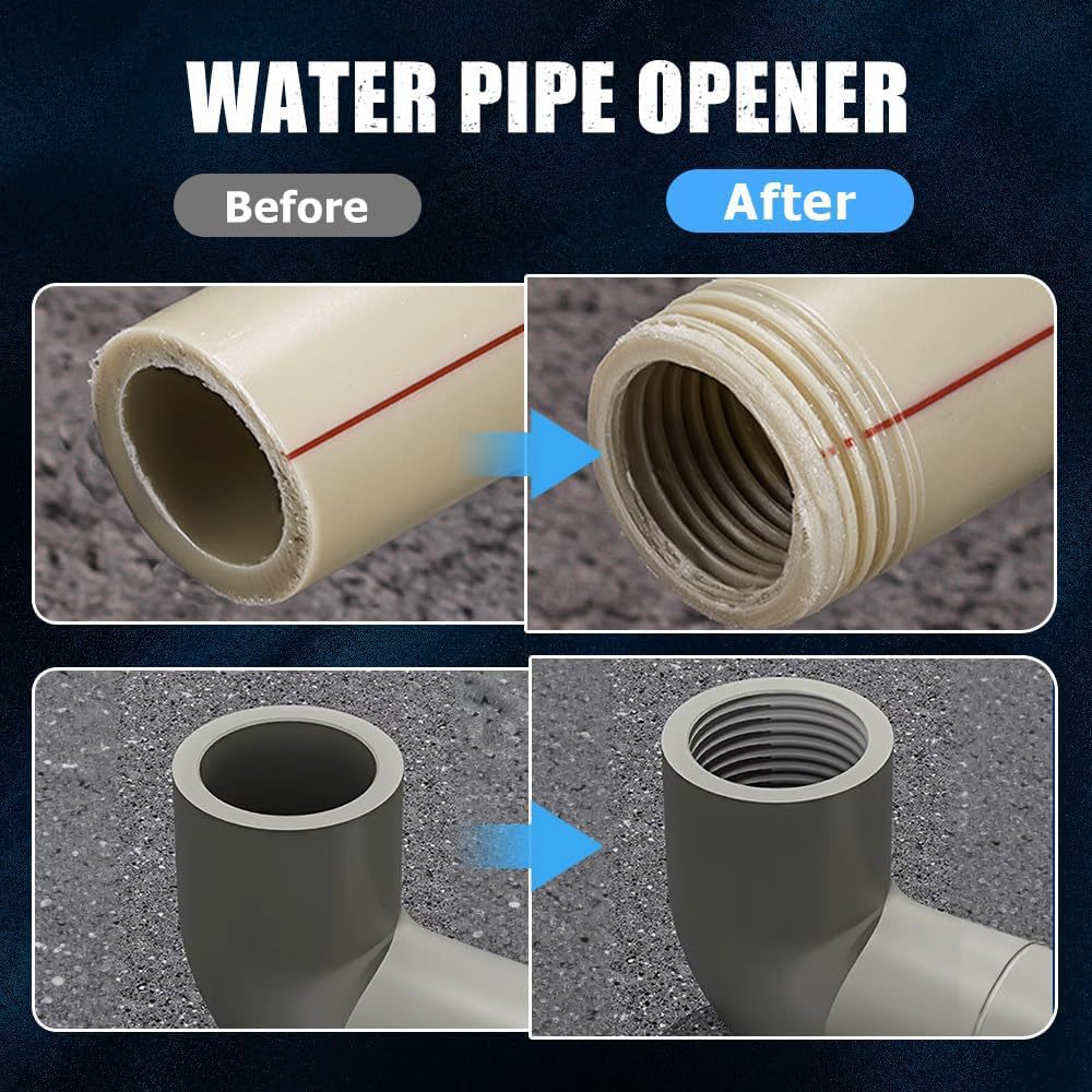 Multi-Purpose Pipe Threader Tool for Quick & Easy Pipe Thread Cutting