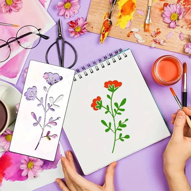 💐WildBloom Reusable Flower Stencils🌿DIY Art & Craft BloomTrace