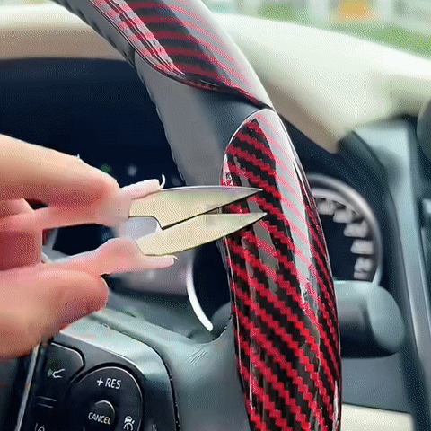 2026 Brand New Carbon Fiber Silicone Anti-Slip Steering Wheel Cover