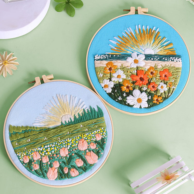 Sunrise Wildflower Embroidery Kit
