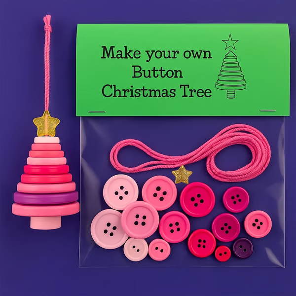 DIY Button Snowman Ornament Kit