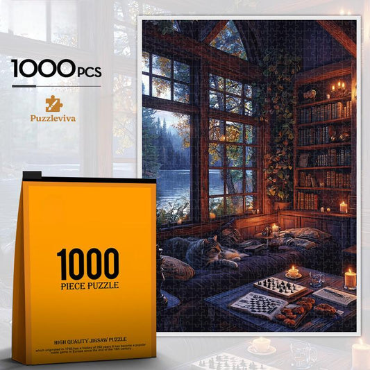 Livros à Beira do Rio – Quebra-cabeça de 1000 peças 