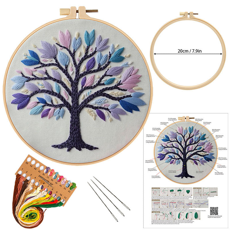 Lavender Tree Embroidery Kit