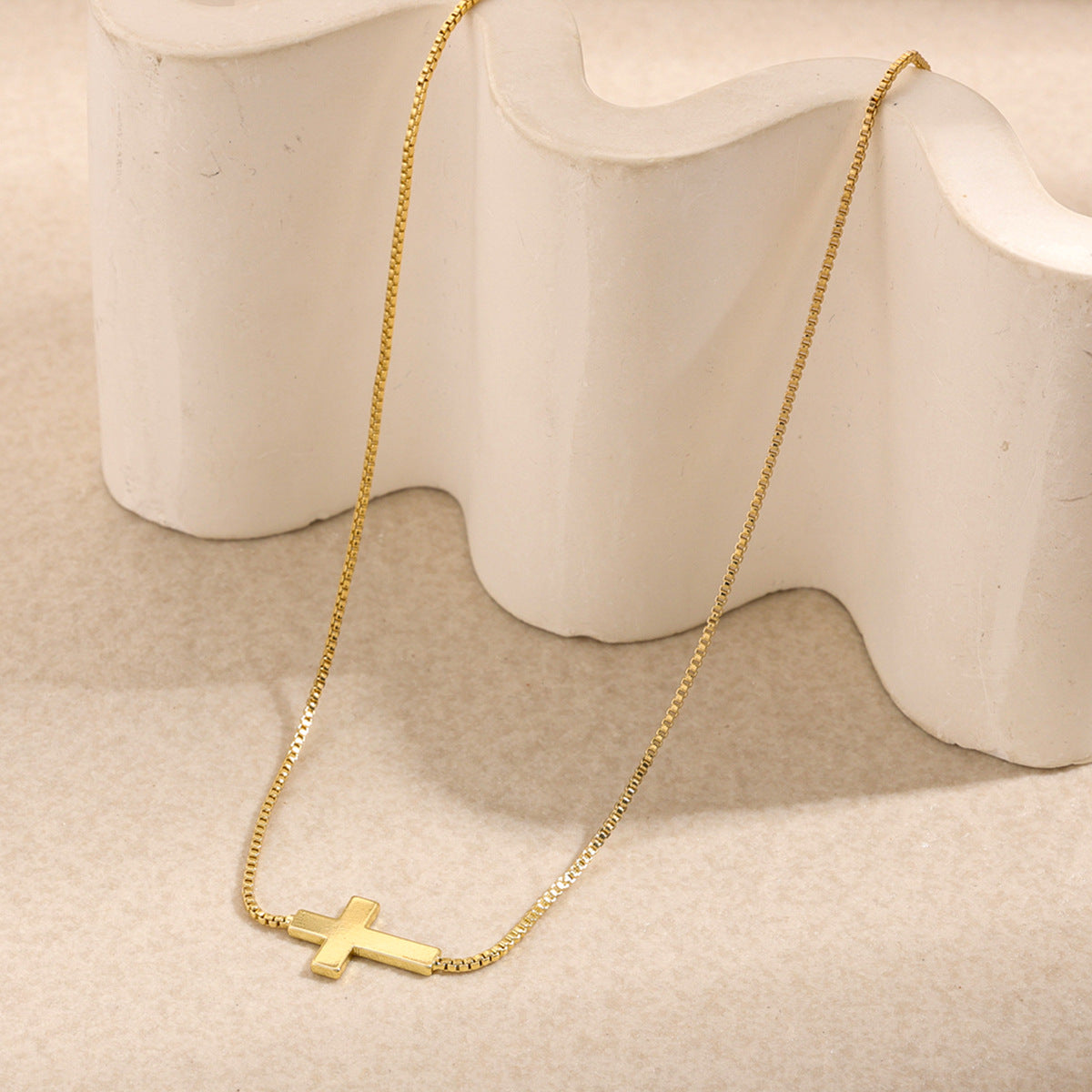 Horizontal Cross Necklace