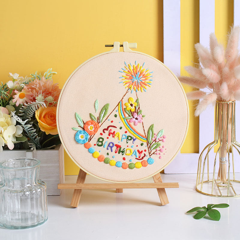 Birthday Party Hat Embroidery Kit