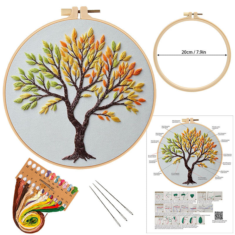 Autumn Tree Embroidery Kit – Puzzleviva