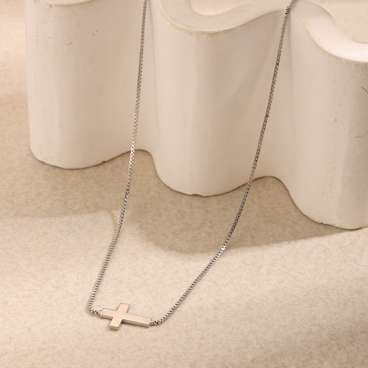 Horizontal Cross Necklace