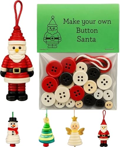 DIY Button Snowman Ornament Kit