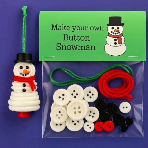 DIY Button Snowman Ornament Kit