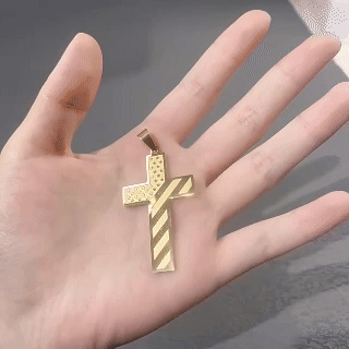 American Flag Cross Necklace