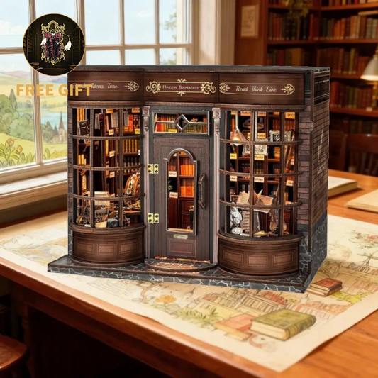 Hoggor Bookstore-DIY 3D Book Nook Model Kit