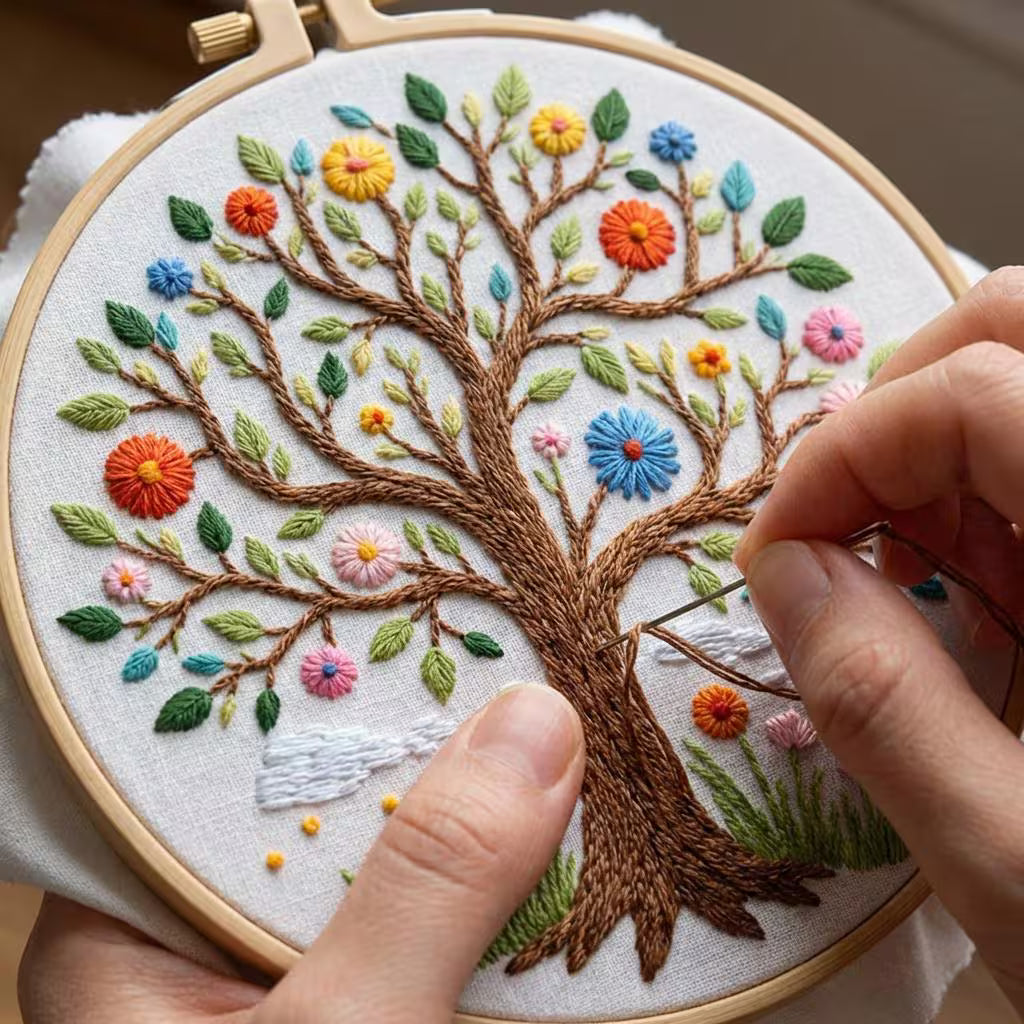 Blooming Tree Embroidery Kit
