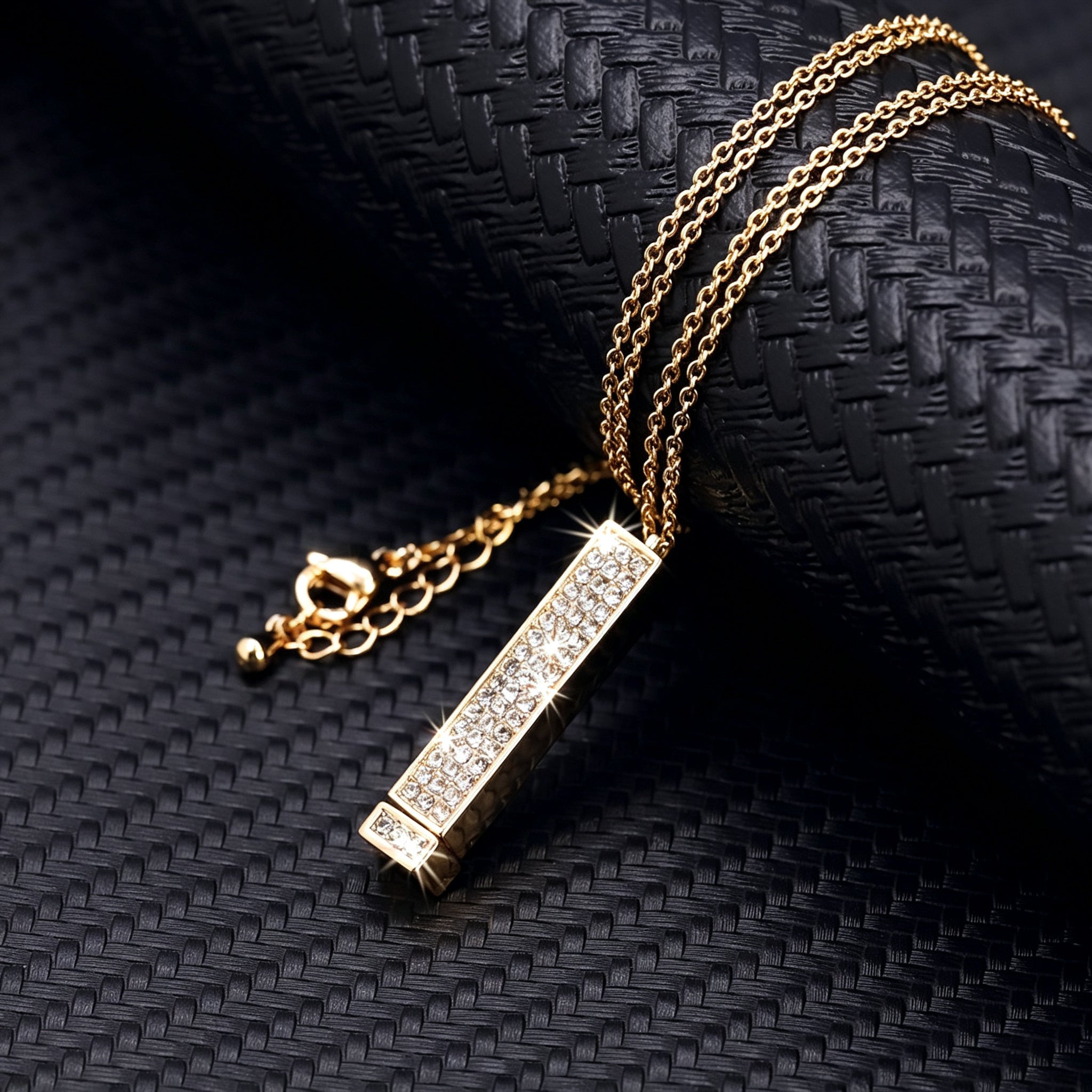 Secret Love Crystal Bar Necklace