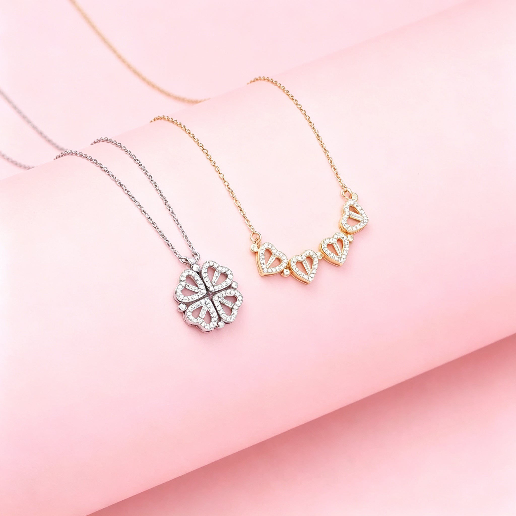 Lucky Heart Clover Convertible Necklace