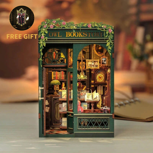 Mini Owl Bookstore-DIY 3D Book Nook Model Kit