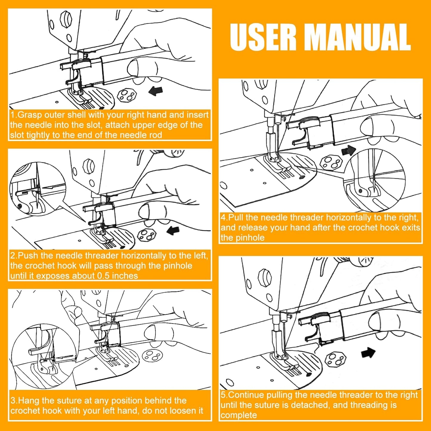 Sewing Machine Needle Threader - Automatic Quick Stitch Insertion Tool