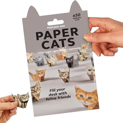 50 Sheets DIY Origami Cat Paper Kit