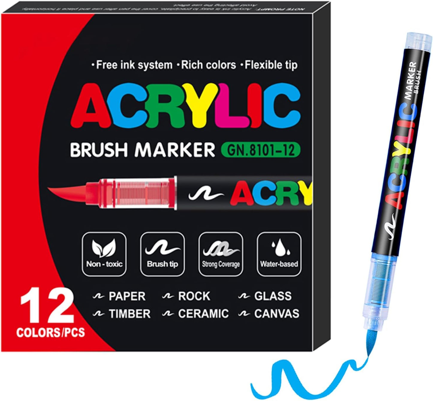 168 Color Waterproof Acrylic Paint Markers