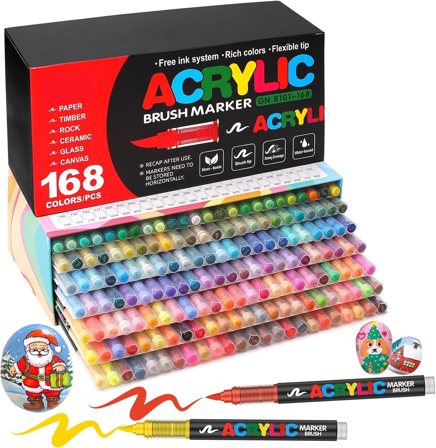 168 Color Waterproof Acrylic Paint Markers