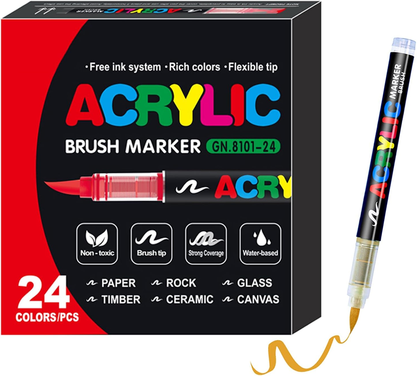 168 Color Waterproof Acrylic Paint Markers