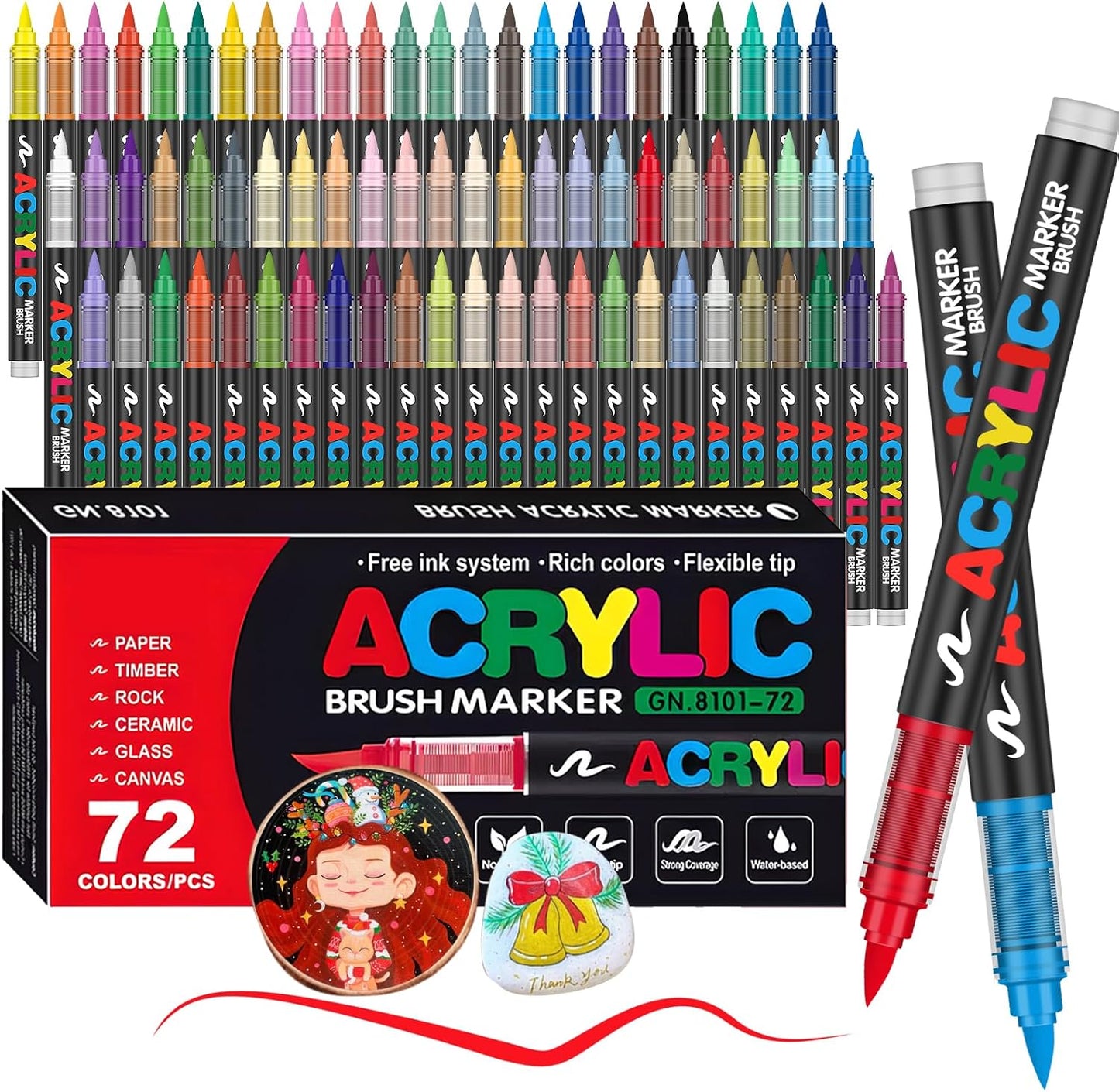 168 Color Waterproof Acrylic Paint Markers