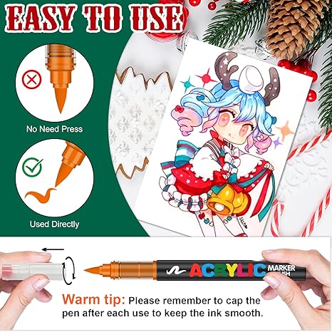 168 Color Waterproof Acrylic Paint Markers